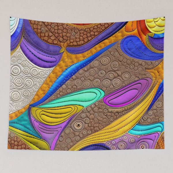 Item preview, Boho Quilt Style Abstract Pattern designed and sold by Sweet  Zoe Shop.