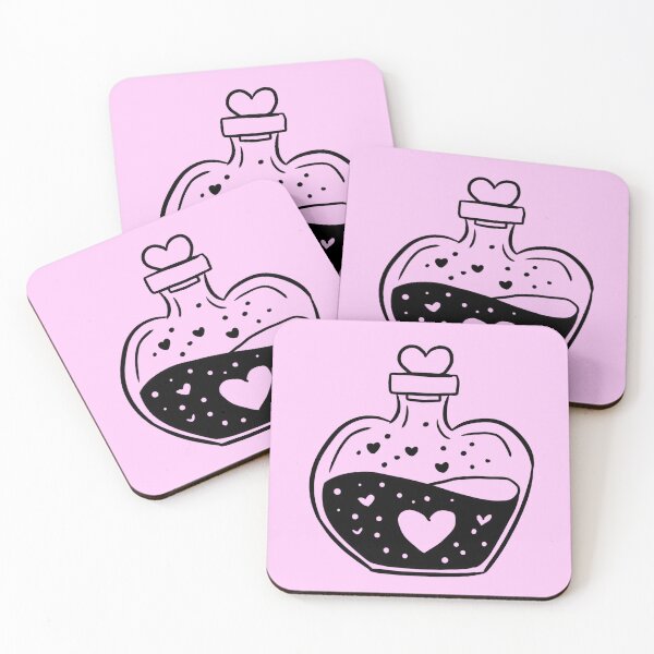 Item preview, Cute fantasy love magic potions bottles  designed and sold by Yarafantasyart.
