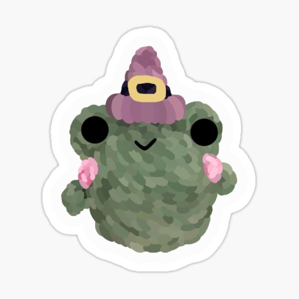 ♡ cute lil crochet witch froggy ♡ Sticker