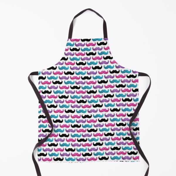 Item preview, Mustache Pattern Pink Purple Blue and Black Moustaches designed and sold by inspirationzgal.