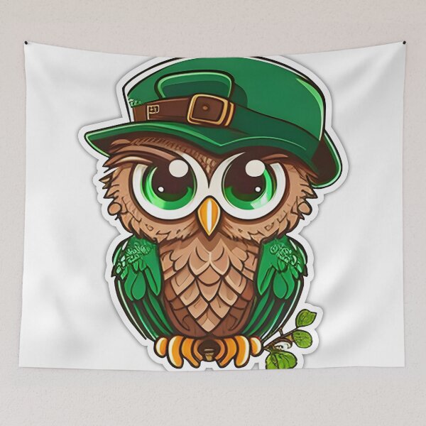 Item preview, St Patricks Day Themed Owl designed and sold by Ou-SunShine.