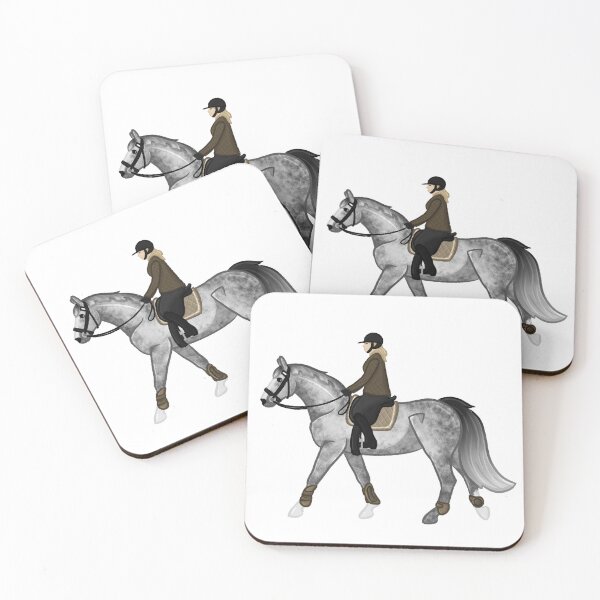 Item preview, Grey horse with rider designed and sold by Art By Drina.