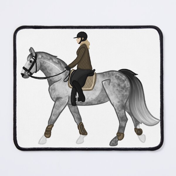 Item preview, Grey horse with rider designed and sold by Art By Drina.