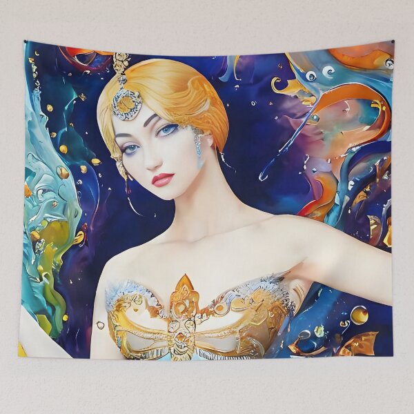 Item preview, The Shell Fountain: Evening Gown by Paquin designed and sold by Pixel Perfect Beauties.