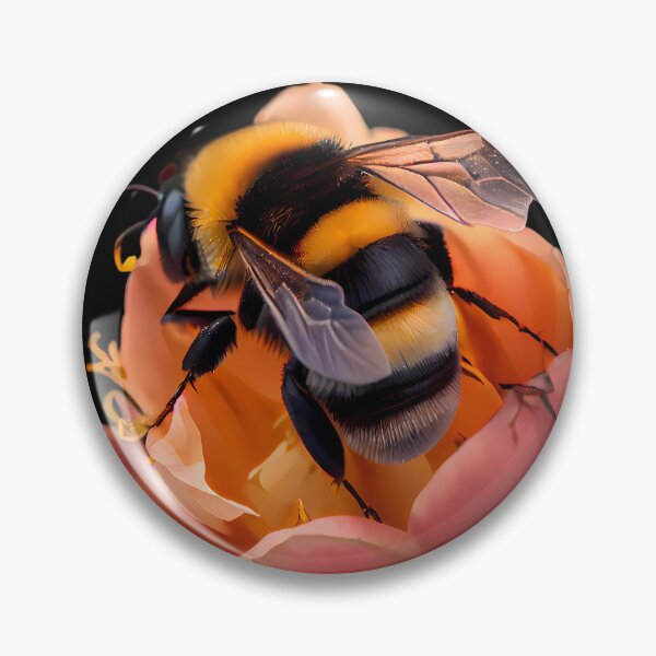 Artikelvorschau, Bee in a Flower: Hyper-realistic Macro Digital Art entworfen und verkauft von MTJ-Mushrooms.