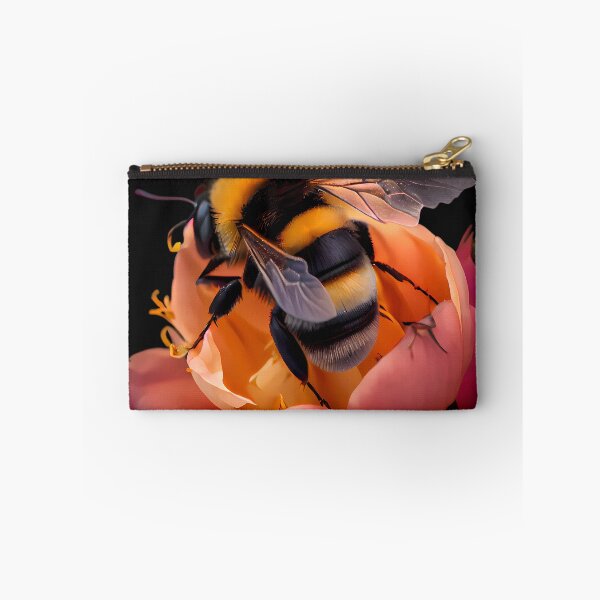 Item preview, Bee in a Flower: Hyper-realistic Macro Digital Art designed and sold by MTJ-Mushrooms.