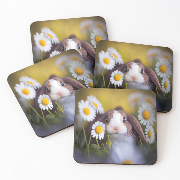 Item preview, A rabbit hidden in daisies designed and sold by LonelyKraken.
