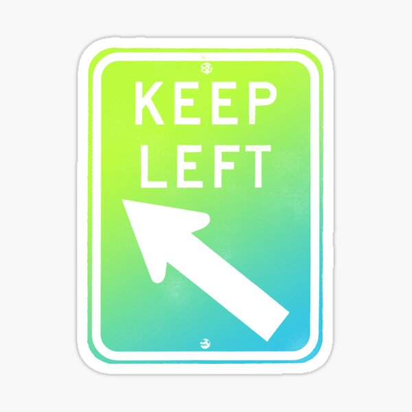 Artikel-Vorschau von links halten - grün & blau, designt und verkauft von BrownWoodRobot.