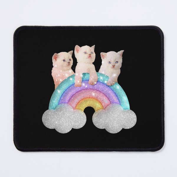 Item preview, Cute Kitten with glitter rainbow designed and sold by BiblioFoxstore.