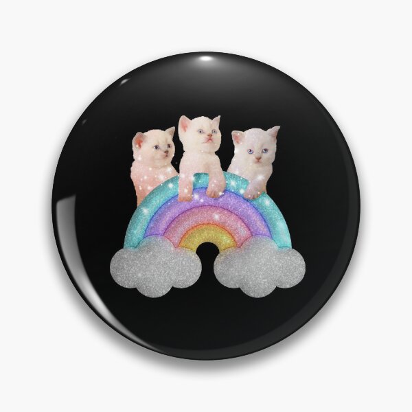 Item preview, Cute Kitten with glitter rainbow designed and sold by BiblioFoxstore.