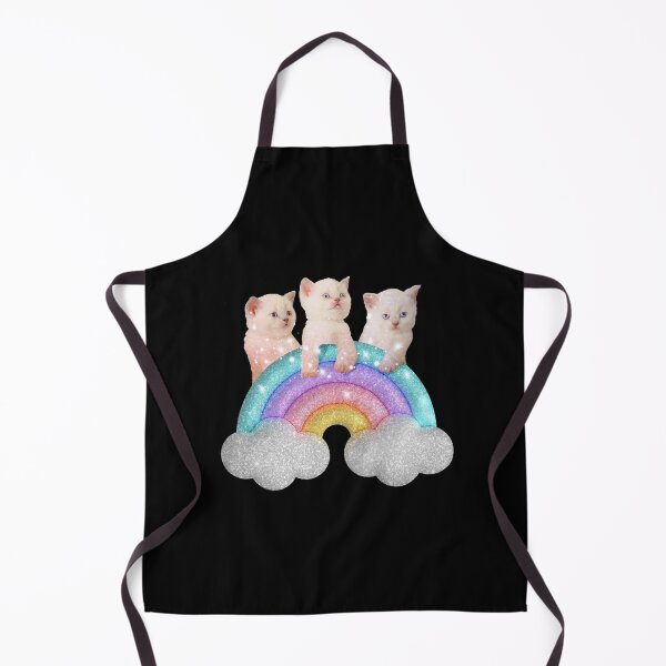 Item preview, Cute Kitten with glitter rainbow designed and sold by BiblioFoxstore.