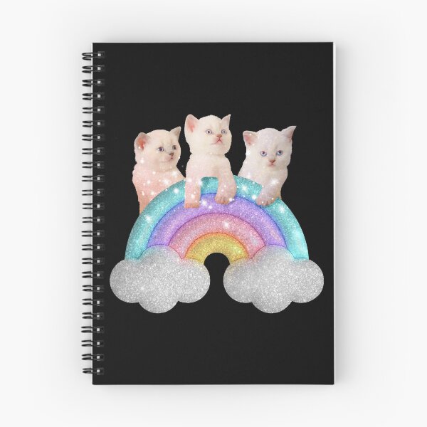 Item preview, Cute Kitten with glitter rainbow designed and sold by BiblioFoxstore.