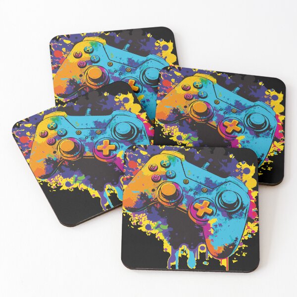 Item preview, Colorful gaming controller  designed and sold by HBWOLFARTS.