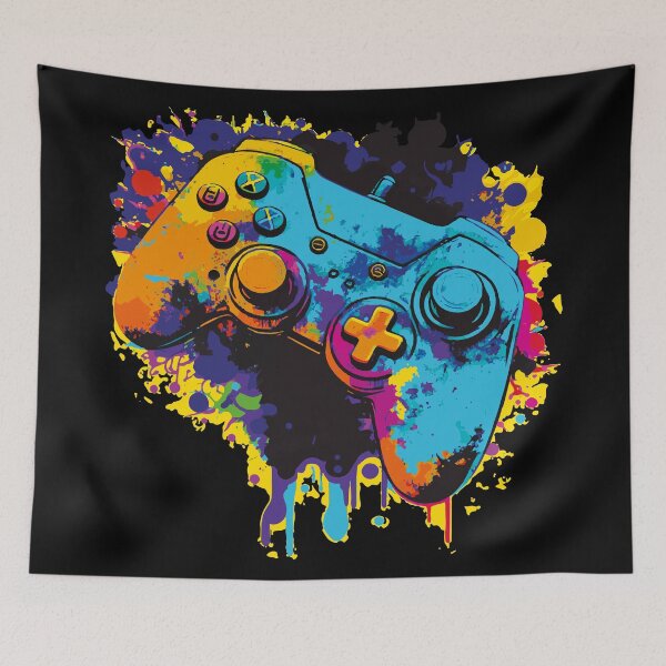 Item preview, Colorful gaming controller  designed and sold by HBWOLFARTS.