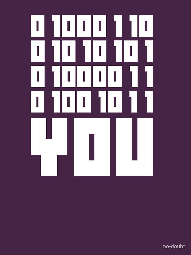 "Binary Code F**k YOU" Tshirt by nodoubt Redbubble