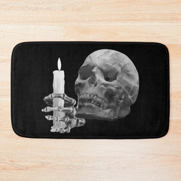 Item preview, Skull holding a candle  designed and sold by Amhebadesigns.