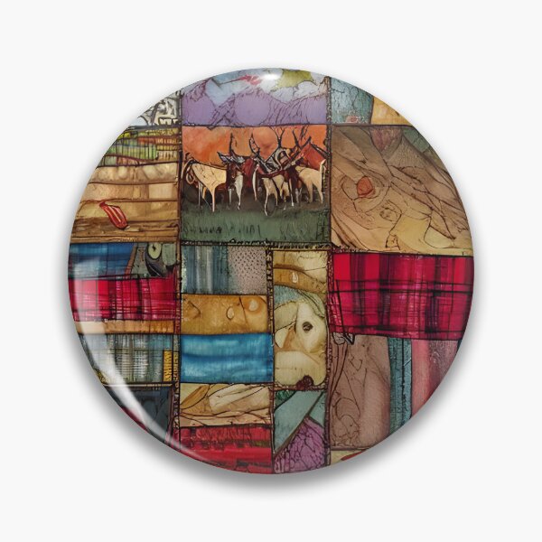 Item preview, Abstract Colorful Patchwork Simulated Quilt Pattern designed and sold by Sweet  Zoe Shop.