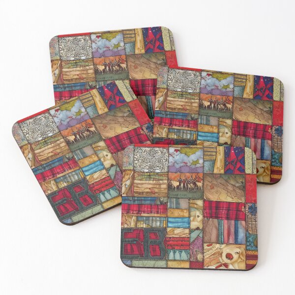 Item preview, Abstract Colorful Patchwork Simulated Quilt Pattern designed and sold by Sweet  Zoe Shop.