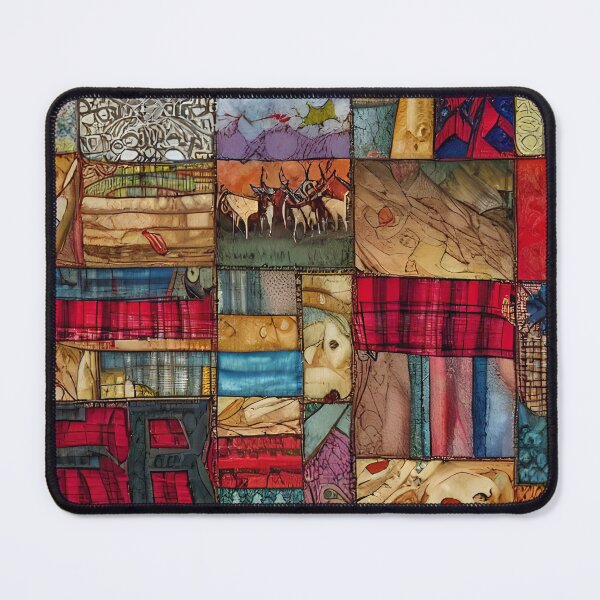 Item preview, Abstract Colorful Patchwork Simulated Quilt Pattern designed and sold by Sweet  Zoe Shop.