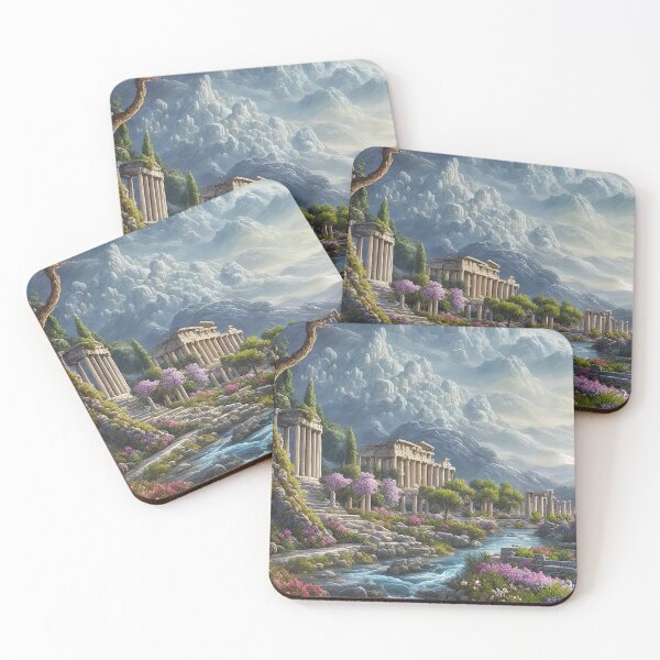 Item preview, Greek mythical clouds city painting designed and sold by RK - Shop.