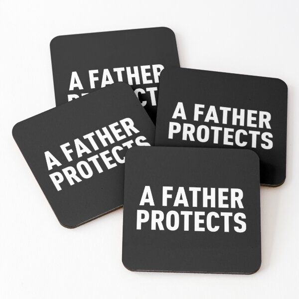 Item preview, A Father Protects (Black BG) designed and sold by MiniTavern.