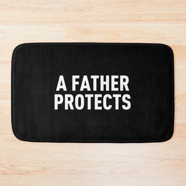 Item preview, A Father Protects (Black BG) designed and sold by MiniTavern.