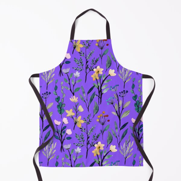 Item preview, Wildflower Pattern On Purple Background designed and sold by TheCatmeow2000.