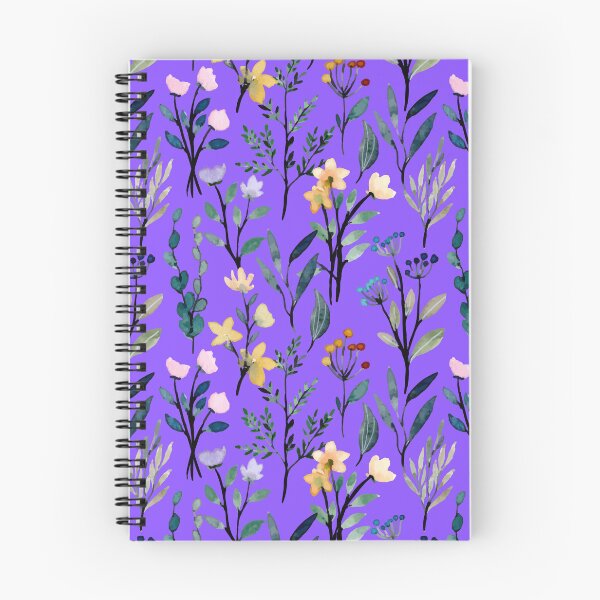 Item preview, Wildflower Pattern On Purple Background designed and sold by TheCatmeow2000.