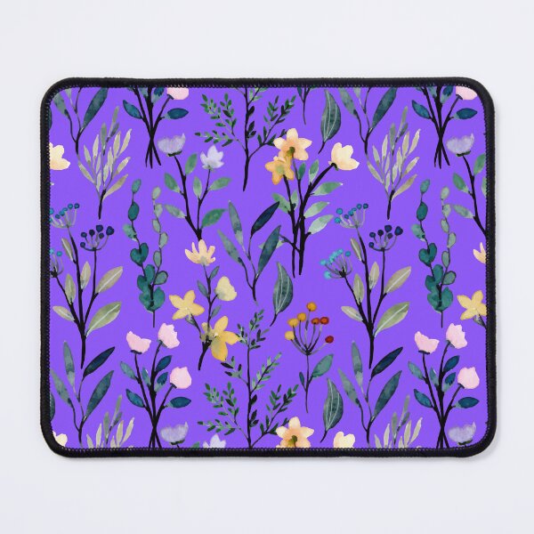 Item preview, Wildflower Pattern On Purple Background designed and sold by TheCatmeow2000.