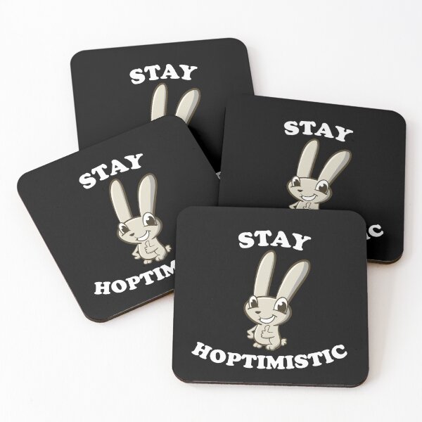 Item preview, Stay Hoptimistic Bunny Pun designed and sold by SubtleSplit.