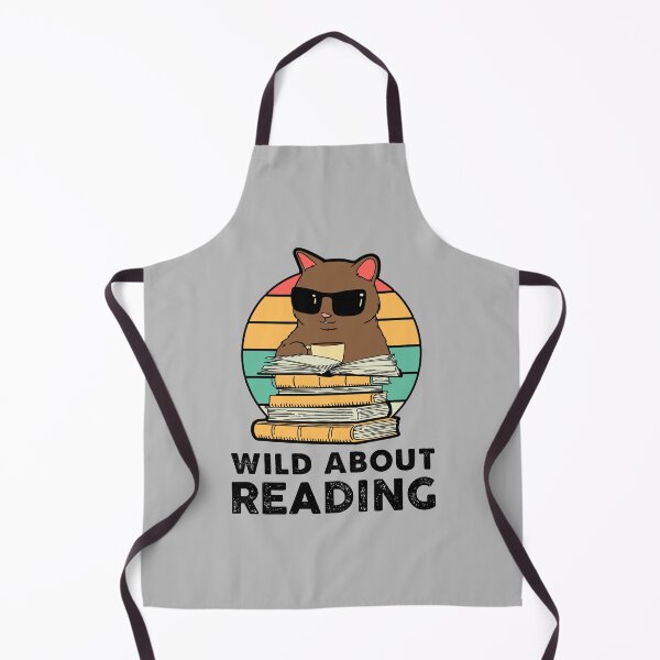 Item preview, Wild about Reading cat designed and sold by Pixelish.