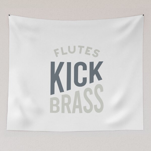 Item preview, Flute Pun Flutes Kick Brass designed and sold by whyitsme.