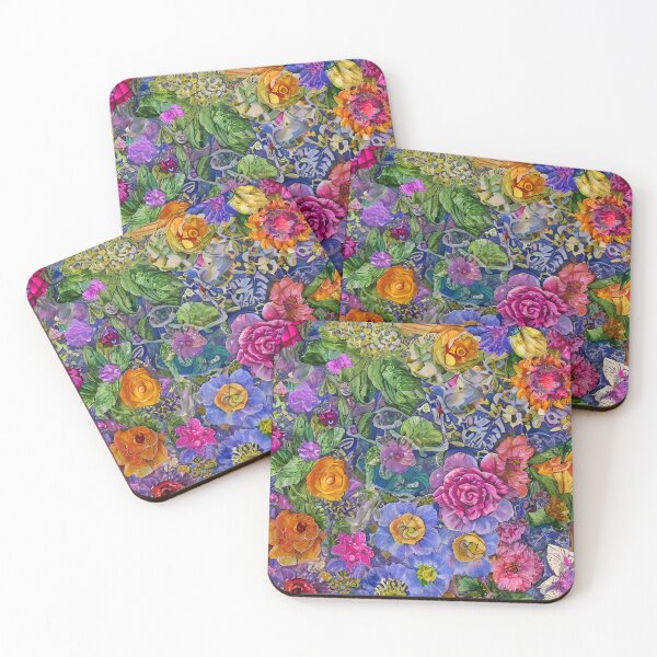 Item preview, Colorful Bed of Abstract Flowers Design designed and sold by Sweet  Zoe Shop.