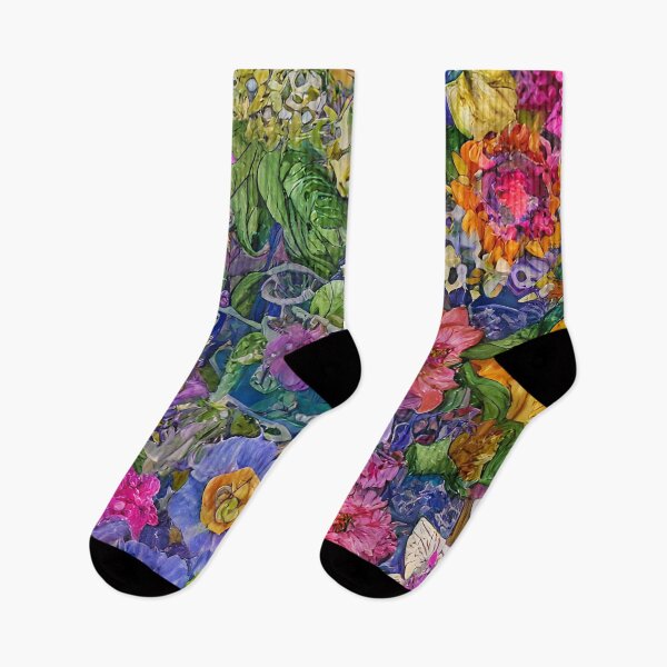 Item preview, Colorful Bed of Abstract Flowers Design designed and sold by Sweet  Zoe Shop.