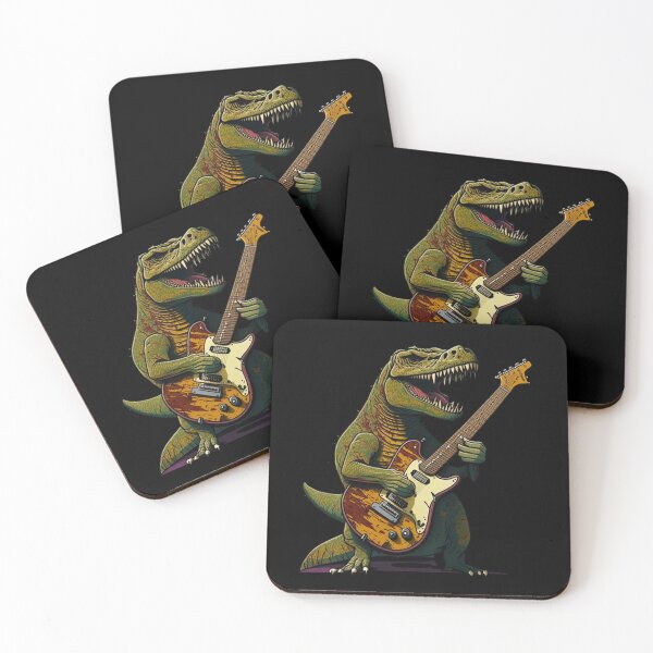 Item preview, A Dinosaur Playing A Guitar ,T-Rex Playing Guitar designed and sold by Gerald Waters.