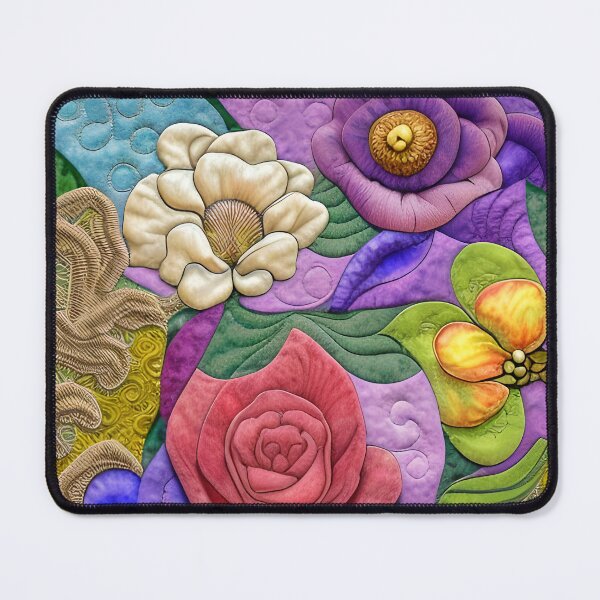 Item preview, Vibrant Pop of Colors Simulated Floral Quilt Pattern designed and sold by Sweet  Zoe Shop.