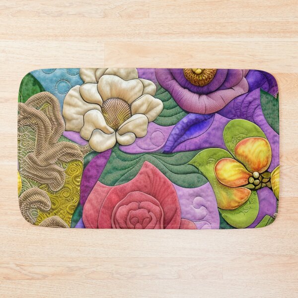 Item preview, Vibrant Pop of Colors Simulated Floral Quilt Pattern designed and sold by Sweet  Zoe Shop.