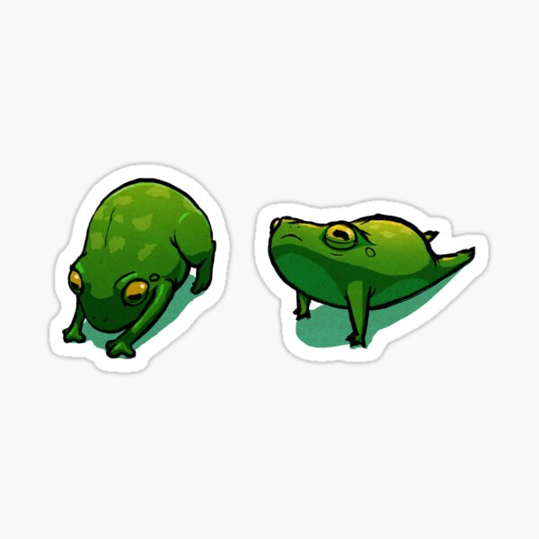 Yoga frogs. meditating frog doing yoga.  Sticker for Sale by HopItStudio