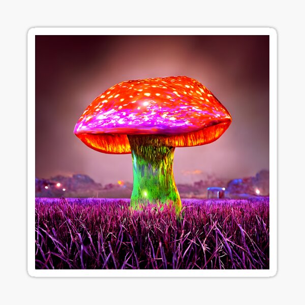 there is a little mushroom in the field 2023 Sticker