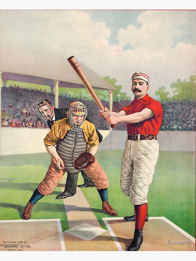 Vintage Baseball Poster, 1800s | Sticker