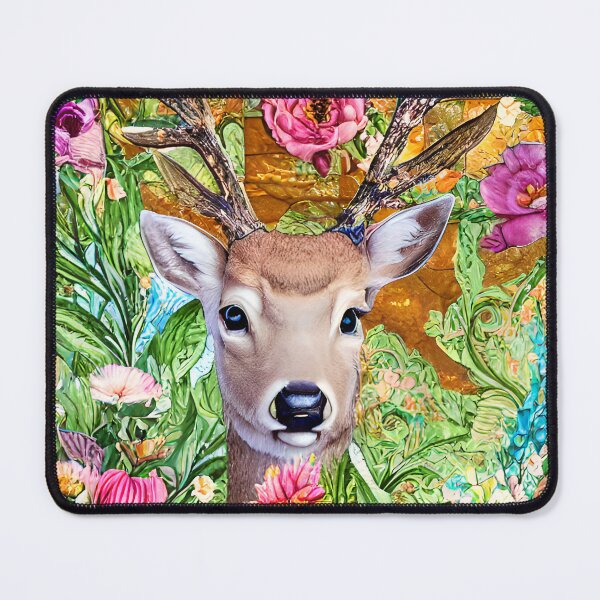 Item preview, Flowers and Deer Colorful Abstract Decoupage designed and sold by Sweet  Zoe Shop.