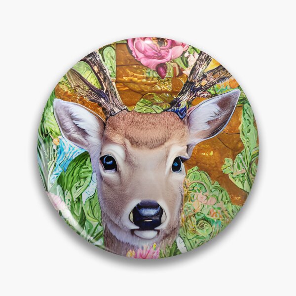 Item preview, Flowers and Deer Colorful Abstract Decoupage designed and sold by Sweet  Zoe Shop.