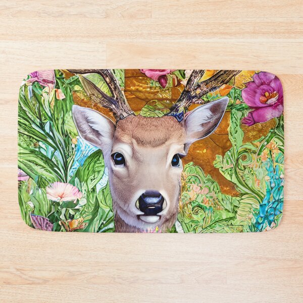 Item preview, Flowers and Deer Colorful Abstract Decoupage designed and sold by Sweet  Zoe Shop.