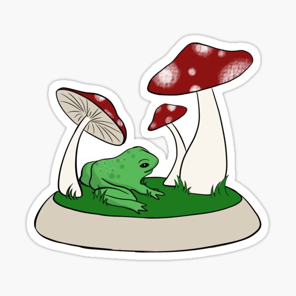 Frog on Mushrooms - DragonSpace Gift Shop