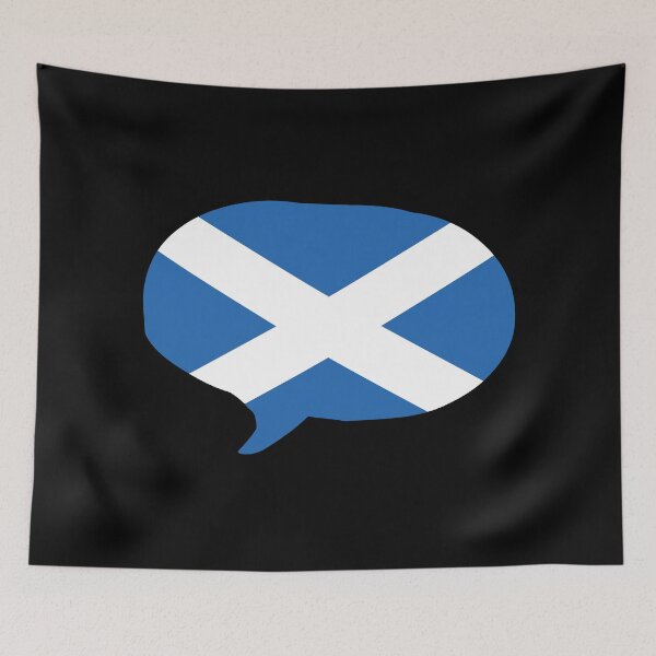 Item preview, ST ANDREWS FLAG on a speech bubble (Talking SCOTLAND) designed and sold by jazzydevil.