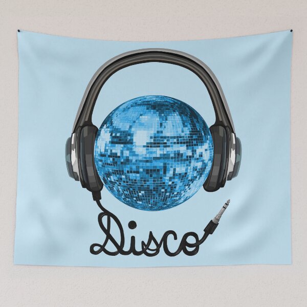 Item preview, Blue Disco Ball Music Headphones designed and sold by Deborah Camp.