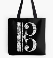 C-Clef, Alto Clef, Viola Key, Tenor Clef Vintage White Tote Bag