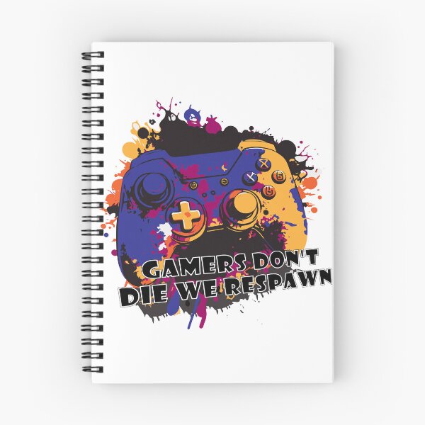 Item preview, Gamers don’t die we respawn , colorful gaming controller designed and sold by HBWOLFARTS.