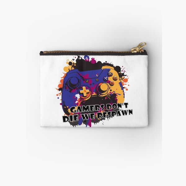 Item preview, Gamers don’t die we respawn , colorful gaming controller designed and sold by HBWOLFARTS.