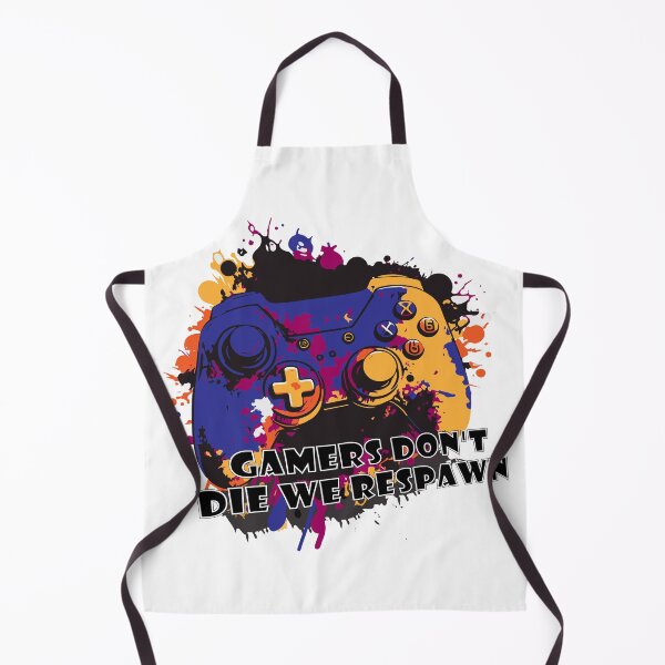 Item preview, Gamers don’t die we respawn , colorful gaming controller designed and sold by HBWOLFARTS.
